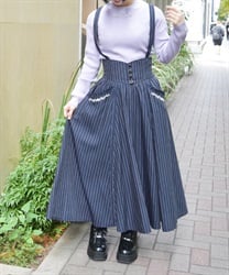 サス付プチローズ刺繍スカート