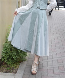 チュール切替スカート【WEB先行販売】(ミント-F)