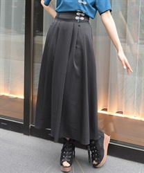 チャイナボタン編上スカート【WEB先行販売】(黒-F)