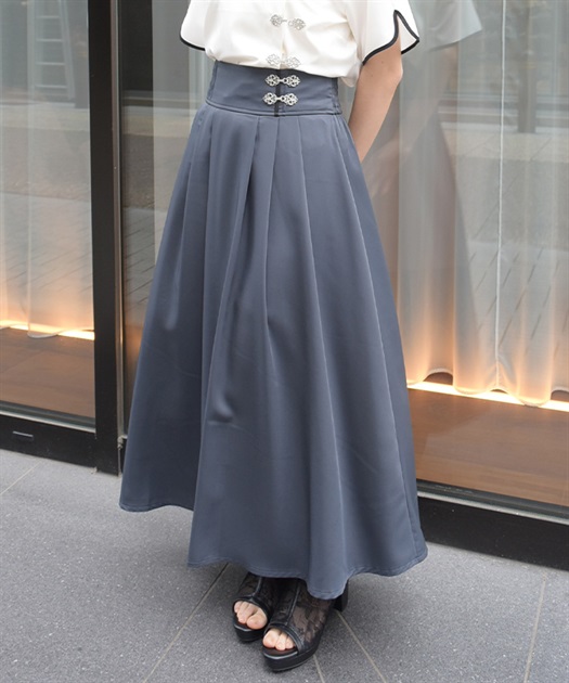 チャイナボタン編上スカート【WEB先行販売】