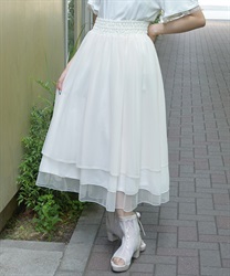 前後２ＷＡＹフリルスカート(クリーム-F)