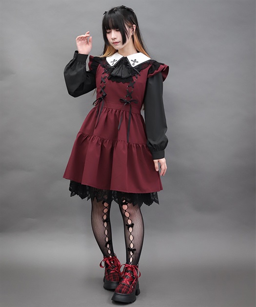 クロスレースフリルミニワンピース | NIBBLE POISON | axes femme