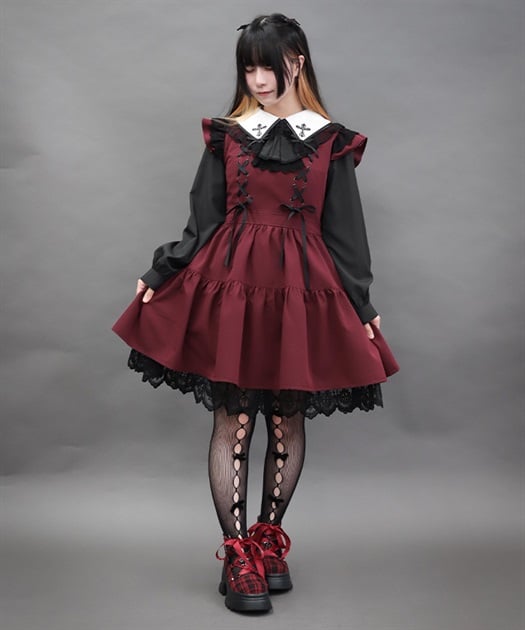 クロスレースフリルミニワンピース | axes femme online shop