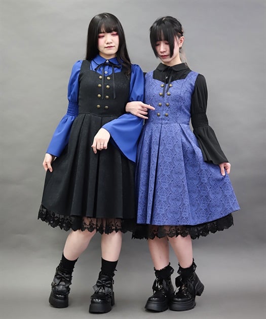 バックフリルジャカードワンピース【予約】