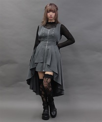 フィッシュテールノースリワンピース(グレー-M)