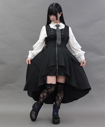 フィッシュテールノースリワンピース(黒-M)