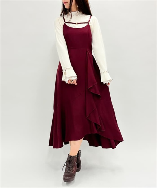 ビット付フリルキャミワンピース | outlet | axes femme online shop ビット付フリルキャミワンピース | outlet | axes femme online shop