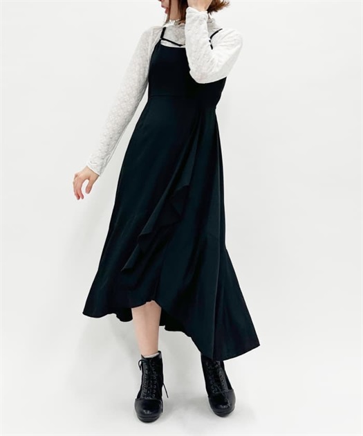 ビット付フリルキャミワンピース | outlet | axes femme online shop ビット付フリルキャミワンピース | outlet | axes femme online shop