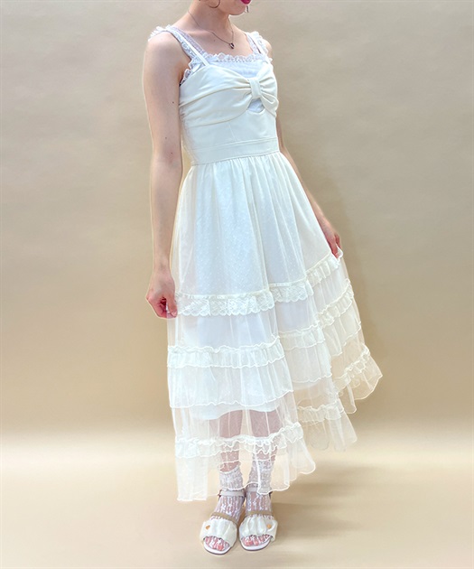 リボンデザインチュールワンピース | POETIQUE | axes femme リボンデザインチュールワンピース | POETIQUE | axes femme