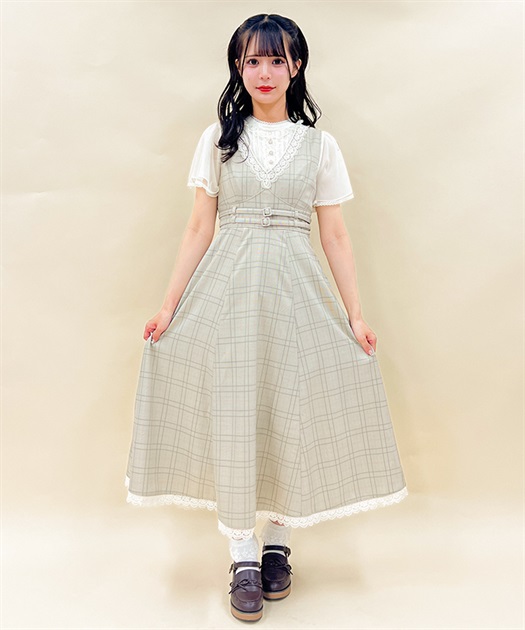 Vネックレトロワンピ【期間限定価格】 | outlet | axes femme Vネックレトロワンピ【期間限定価格】 | outlet | axes femme