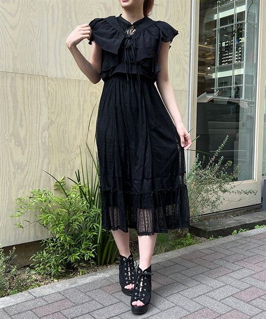 レースレイヤードノースリワンピース | レディース服 レースレイヤードノースリワンピース | レディース服