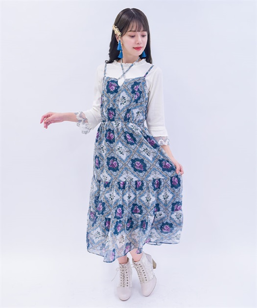 ジャスミンタイル柄キャミワンピース | 衣料 | axes femme ジャスミンタイル柄キャミワンピース | 衣料 | axes femme