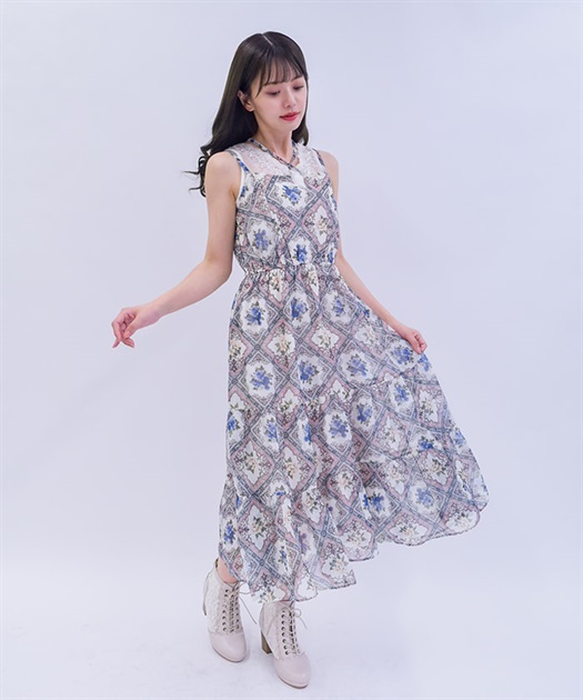ジャスミンタイル柄キャミワンピース | outlet | axes femme ジャスミンタイル柄キャミワンピース | outlet | axes femme