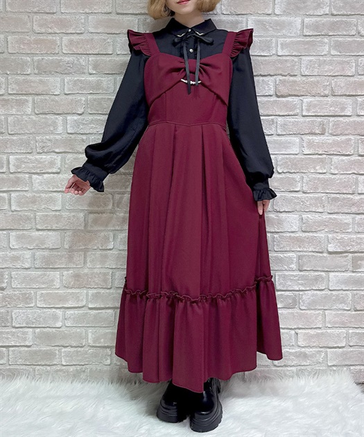 リボンデザインロングジャンスカ | axes femme online shop