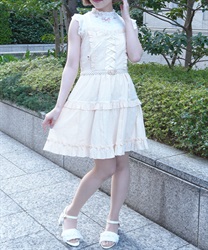 コットンレースキャミワンピース【POE】(イエロー-M)