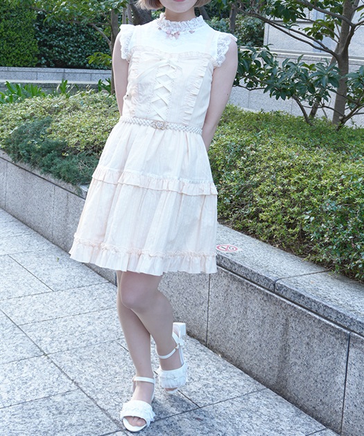 コットンレースキャミワンピース【POE】