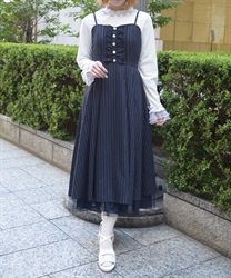 バックシャンキャミワンピース【予約】(紺-F)