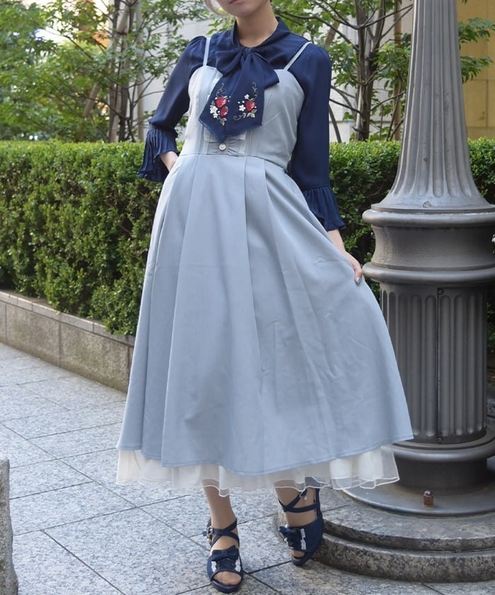 axes femme セット(ジャンスカ+ブラウス+キャミ) バックシャンキャミワンピース | axes femme | axes femme 公式