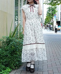 カットワーク花柄ワンピース【WEB先行販売】(生成り-F)