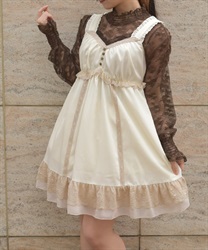 レース使いチュニックワンピース(生成り-F)