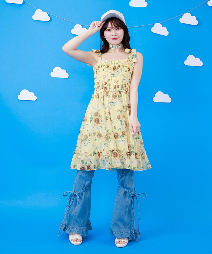 axes femme 半袖トップス チュニック9点セット ひまわり柄チュニック | axes femme 公式オンラインショップ