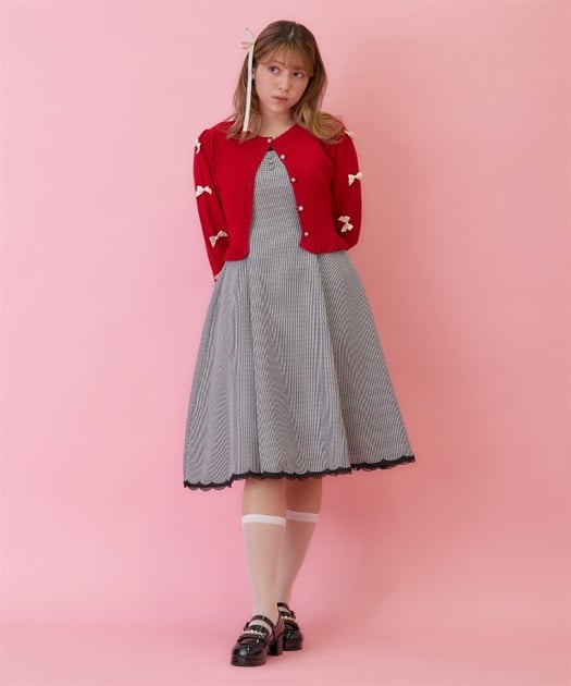 編み上げ千鳥格子ジャンスカ | outlet | axes femme online shop 編み上げ千鳥格子ジャンスカ | outlet | axes femme online shop