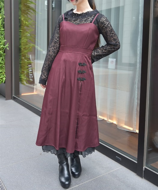 タッセル付チャイナ風ワンピース | outlet | axes femme online shop タッセル付チャイナ風ワンピース | outlet | axes femme online shop