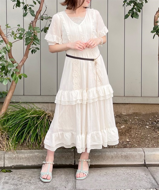 レースラインティアードワンピース | outlet | axes femme