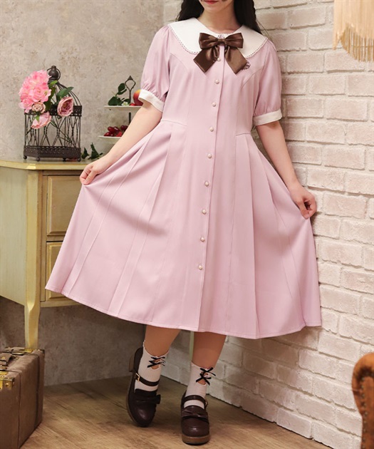 ロゴ刺繍プリーツワンピース | レディース服・レディース ロゴ刺繍プリーツワンピース | レディース服・レディース