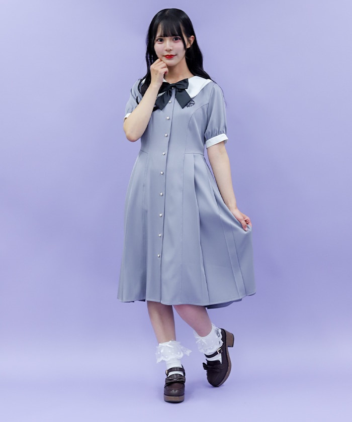 ロゴ刺繍プリーツワンピース【WEB先行販売】 | レディース服 ロゴ刺繍プリーツワンピース【WEB先行販売】 | レディース服