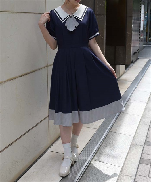 タイ付き×セーラー襟ワンピース | axes femme | axes femme タイ付き×セーラー襟ワンピース | axes femme | axes femme