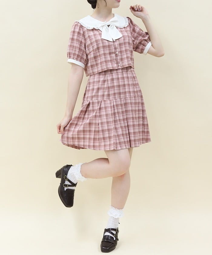 バイカラードッキングミニワンピース | axes femme 公式オンライン