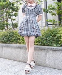 バイカラーリボンセットアップ(グレー-M)