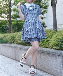 バイカラーリボンセットアップ(紺-M)