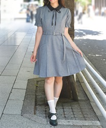 プレッピーライクミニワンピース【WEB先行販売】(グレー-F)