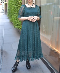 シアチェックシャーリングワンピース【WEB先行販売】(ブルーグリーン-F)