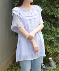 シアーストライプチュニック【WEB先行販売】(ラベンダー-F)