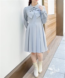 リボン付きプリーツミニワンピース | レディース服・レディース リボン付きプリーツミニワンピース | レディース服・レディース