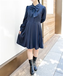 リボン付きプリーツミニワンピース | レディース服・レディース リボン付きプリーツミニワンピース | レディース服・レディース
