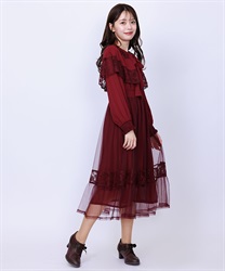 リボン付ケープワンピース | axes femme | axes femme online shop リボン付ケープワンピース | axes femme | axes femme online shop