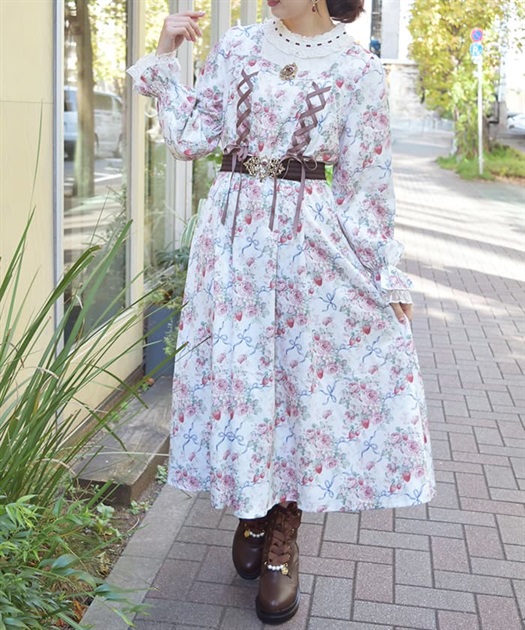 フレーズローズ柄ワンピース | outlet | axes femme online shop フレーズローズ柄ワンピース | outlet | axes femme online shop