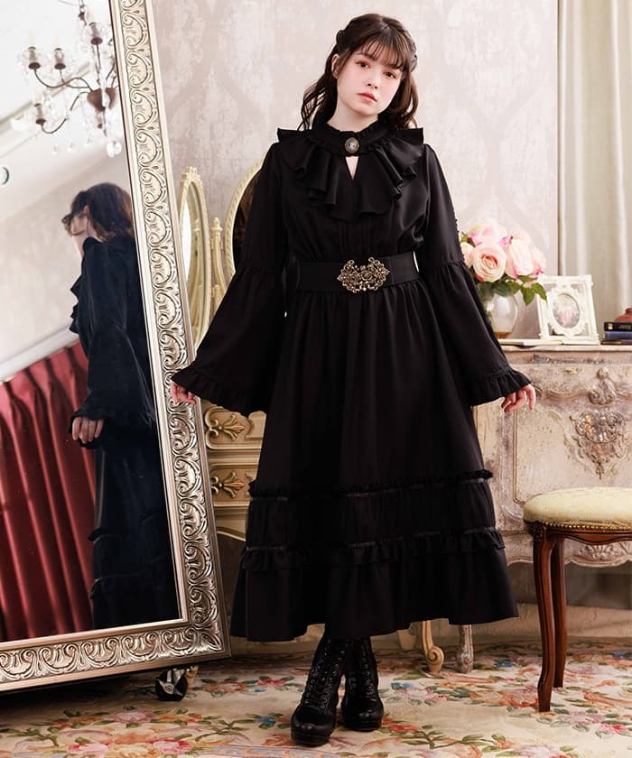 姫袖風ラッフルフリルワンピース | レディース服・レディース
