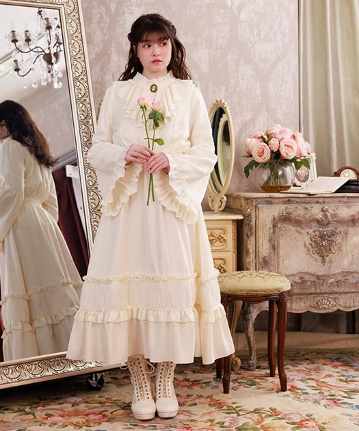 姫袖風ラッフルフリルワンピース | レディース服・レディース 姫袖風ラッフルフリルワンピース | レディース服・レディース
