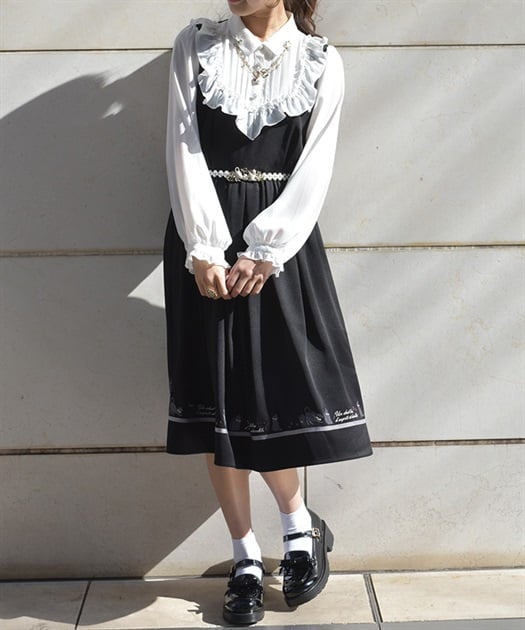 キャット刺繍ドッキングワンピース | レディース服・レディース キャット刺繍ドッキングワンピース | レディース服・レディース