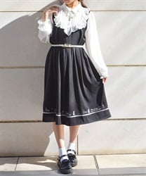 キャット刺繍ドッキングワンピース【2点10%OFF対象商品】