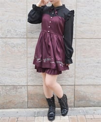 メロディー刺繍セットアップ(ワイン-F)