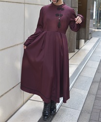 タッセル付チャイナワンピース【期間限定価格】(ワイン-F)