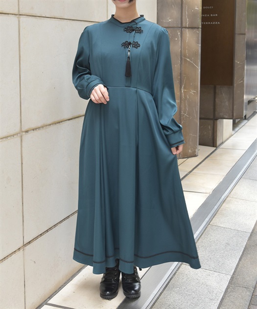 タッセル付チャイナワンピース | axes femme online shop