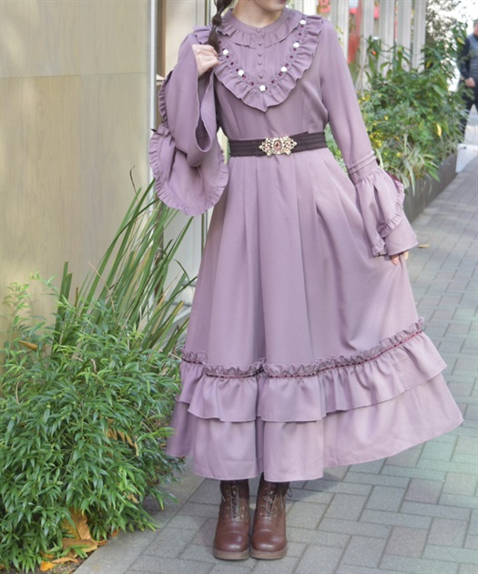 ローズ×リボン姫袖ワンピース【WEB先行販売】 | axes femme online shop