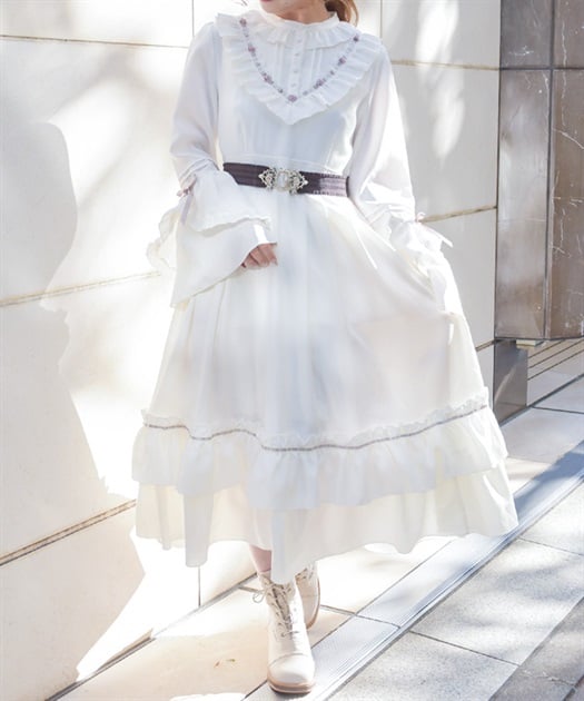 ローズ×リボン姫袖ワンピース